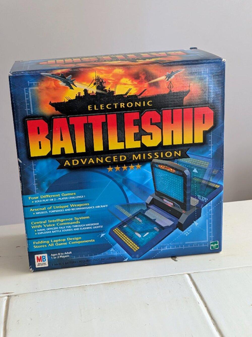 2000 Electronic Advanced Mission Battleship Game Complete Tested Works Hasbro MB